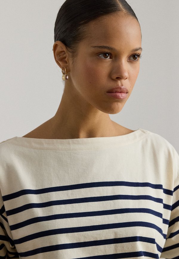 Lauren Ralph Lauren STRIPED JERSEY BOATNECK TOP