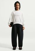Nike Sportswear W NSW TRND PHNX FLC OS CREW - Sweatshirt - sail wolf grey