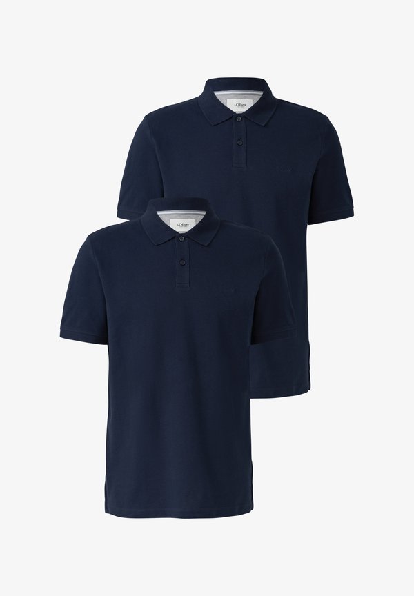 s.Oliver MIT LOGO IM DOPPELPACK - Polo shirt - navy