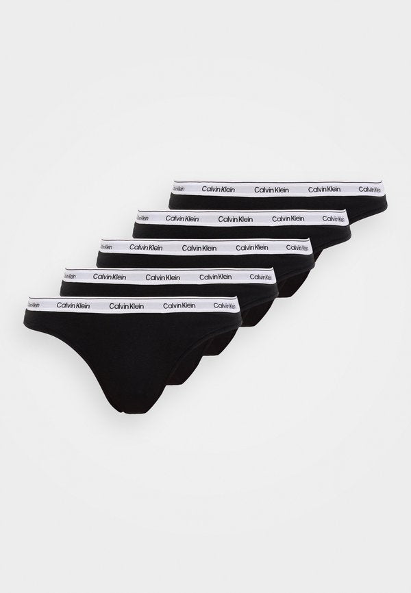 Calvin Klein Underwear ICON LOGO 5 PACK - Thong - black