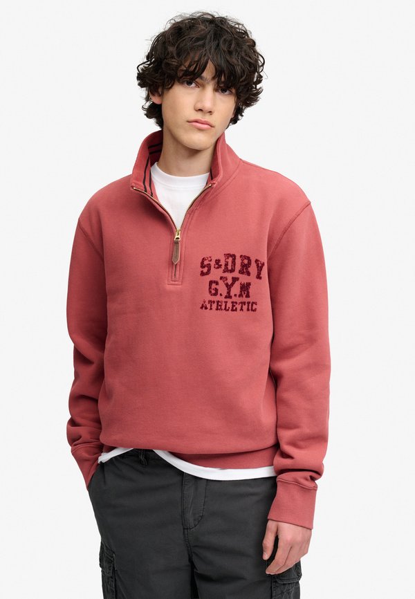 Superdry & Co SUPERDRY TONAL HALF ZIP SWEATSHIRT.. - Sweatshirt - russet brown