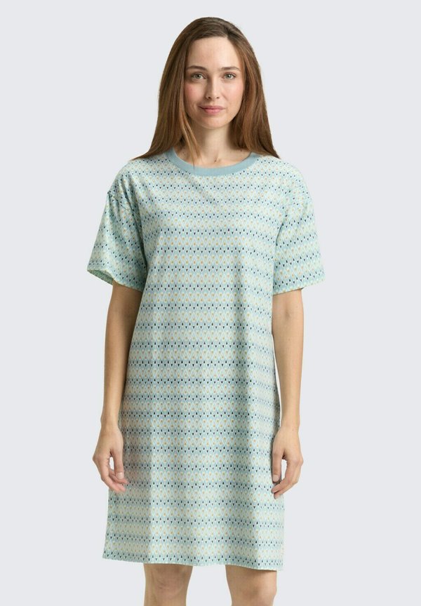 TOM TAILOR TOM TAILOR BODYWEAR NACHTHEMD MIT MUSTER - Nightie - blue-medium-allover
