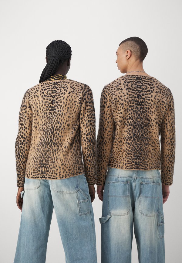 Jaded London LEOPARD CARDIGAN UNISEX