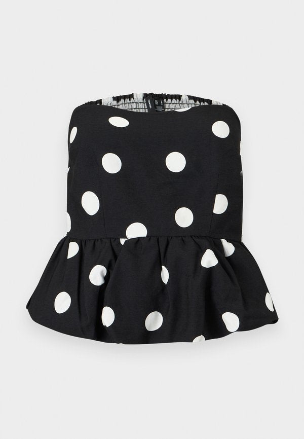 Vero Moda VMTORA BUBBLEHEM BANDAU - Top - black