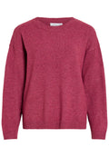 VILA VILIGA L/S O-NECK KNIT TOP - NOOS
