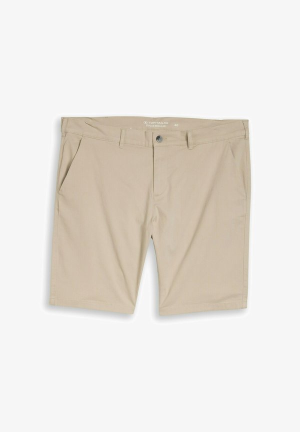 TOM TAILOR TOM TAILOR HOSEN & CHINO PLUS SIZE - SLIM CHINO SHORTS - Shorts - cashew beige