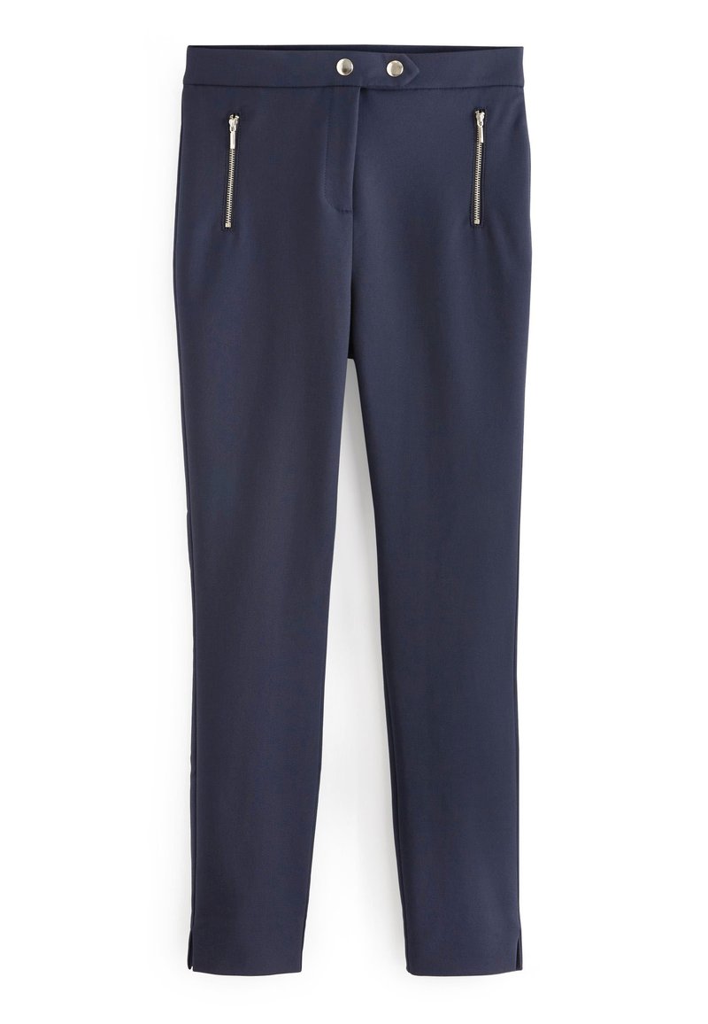 ELASTIC BACK SKINNY ZIP DETAIL TROUSERS - Next - View 1