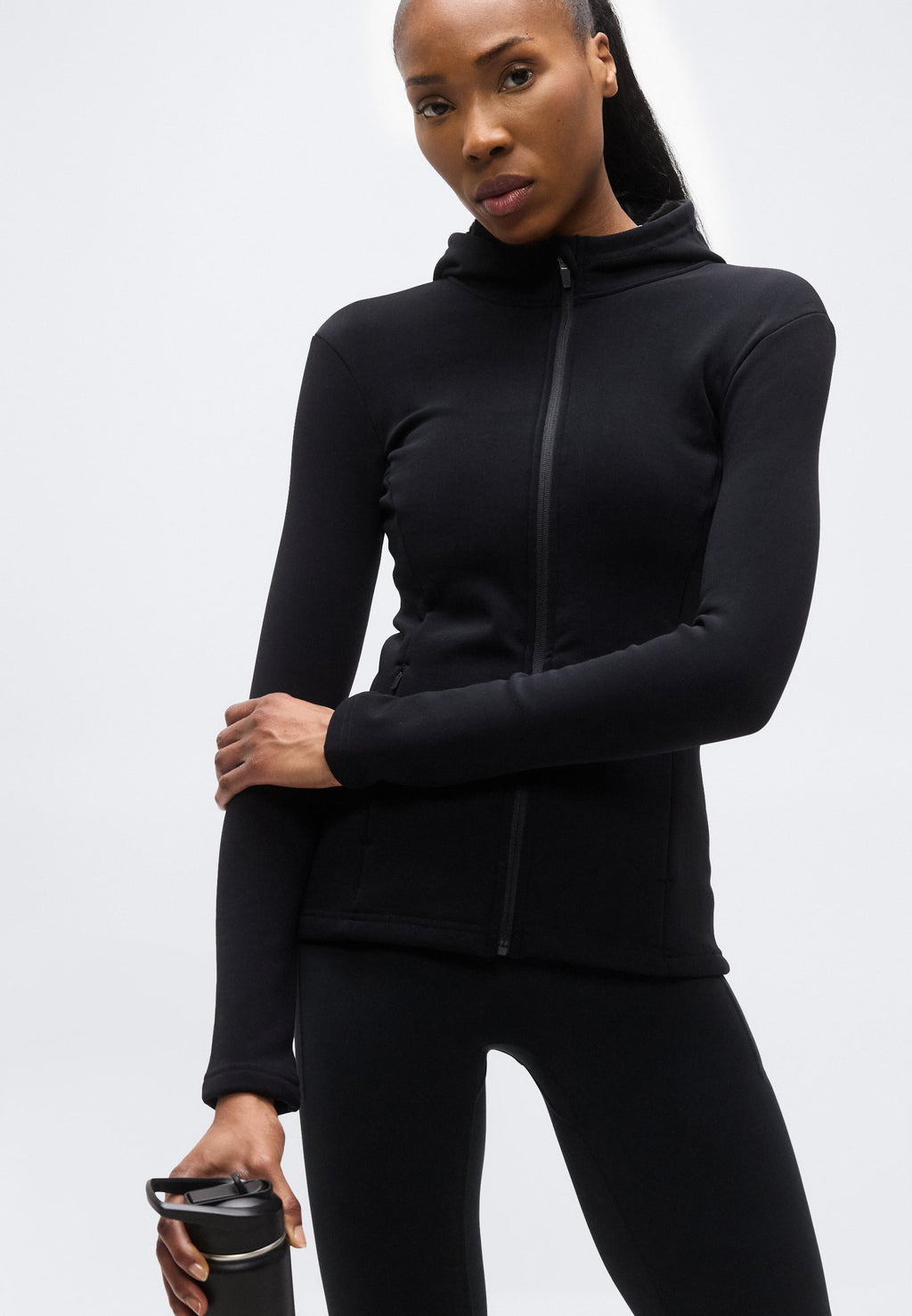 Even&Odd active FUR LINED HOODED HIGH NECK FULL ZIP SPORTS JACKET WITH ZIP POCKETS