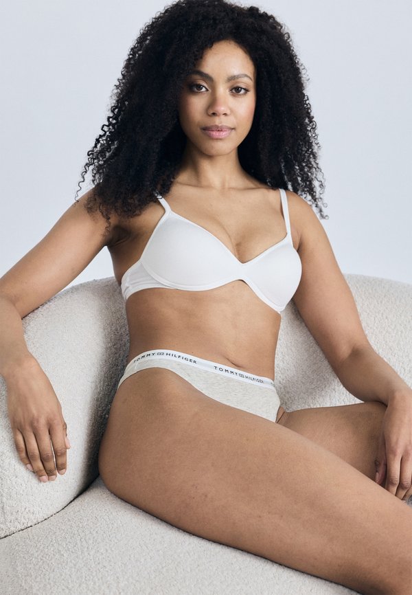 Tommy Hilfiger REPEAT LOGO WAISTBAND THONG - Thong - warm ice/grey heather