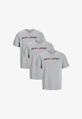 Jack & Jones 3 PACK - Print T-shirt - light grey melange