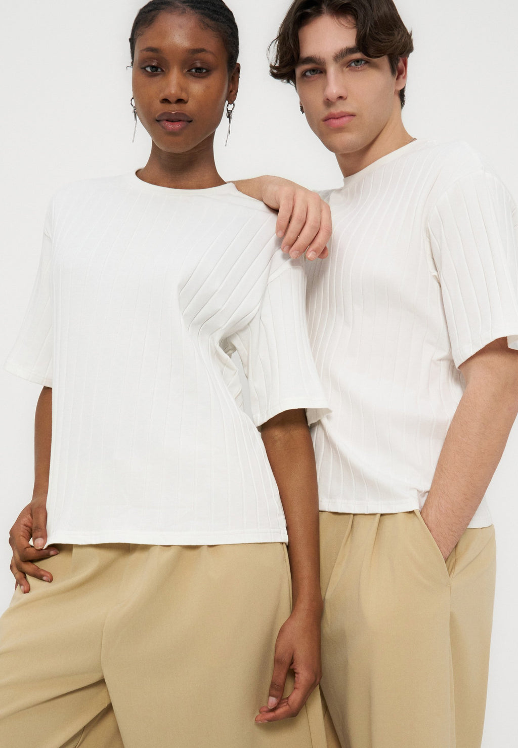 YOURTURN BOXY CROPPED FIT WIDE RIB