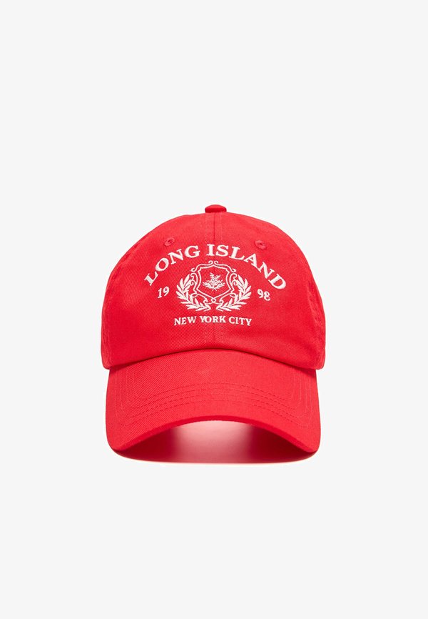 Bershka EMBROIDERED - CAP - Cap - red