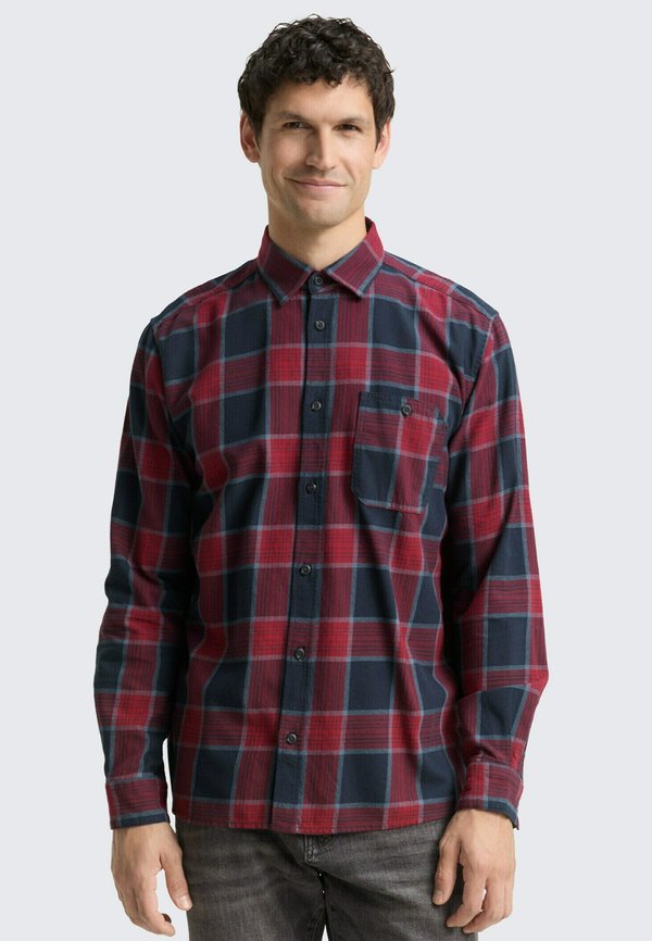 TOM TAILOR MIT KAROMUSTER - Shirt - navy red check