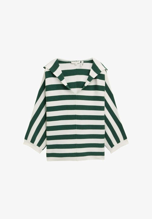 TOM TAILOR Hoodie - green melange block stripe