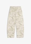 Bershka LOW-RISE BAGGY TEXTURED PRINT  - Trousers - beige
