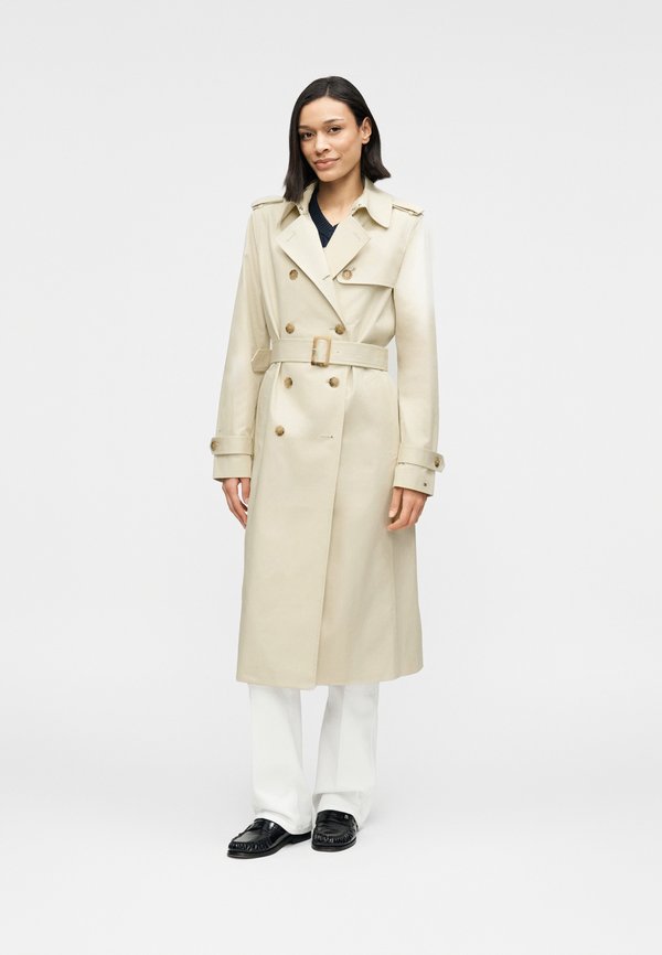 Tommy Hilfiger GOLD-TONE BUTTON SLIM TRENCH COAT - Trenchcoat - light silt