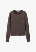 Mango Long sleeved top - brown