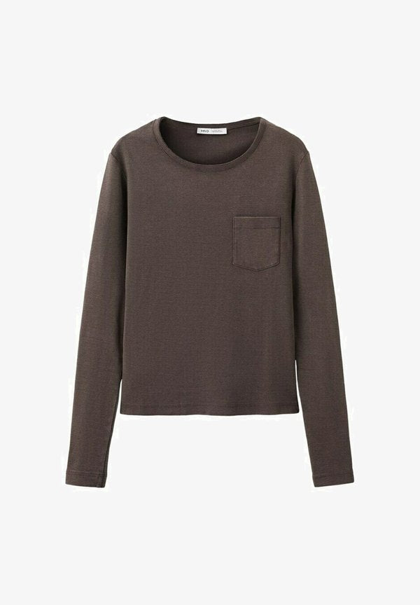 Mango Long sleeved top - brown