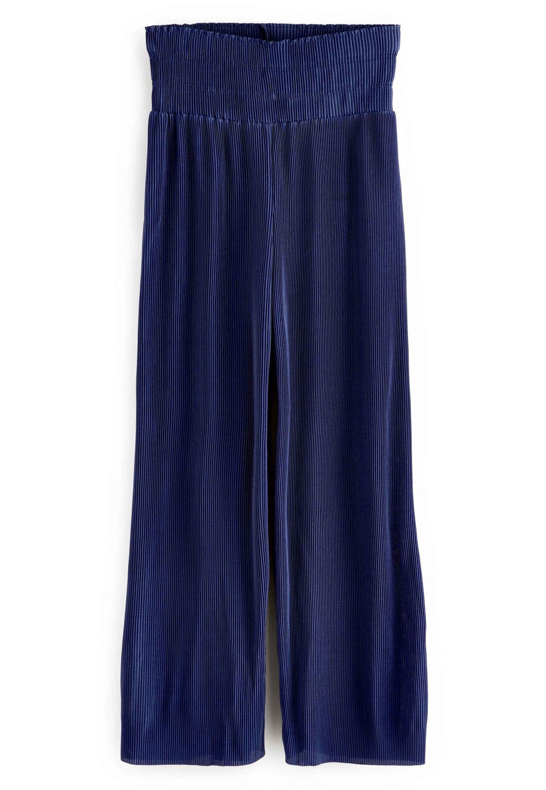 SHIRRED WAIST WIDE LEG PLISSé TROUSERS - Next - View 1