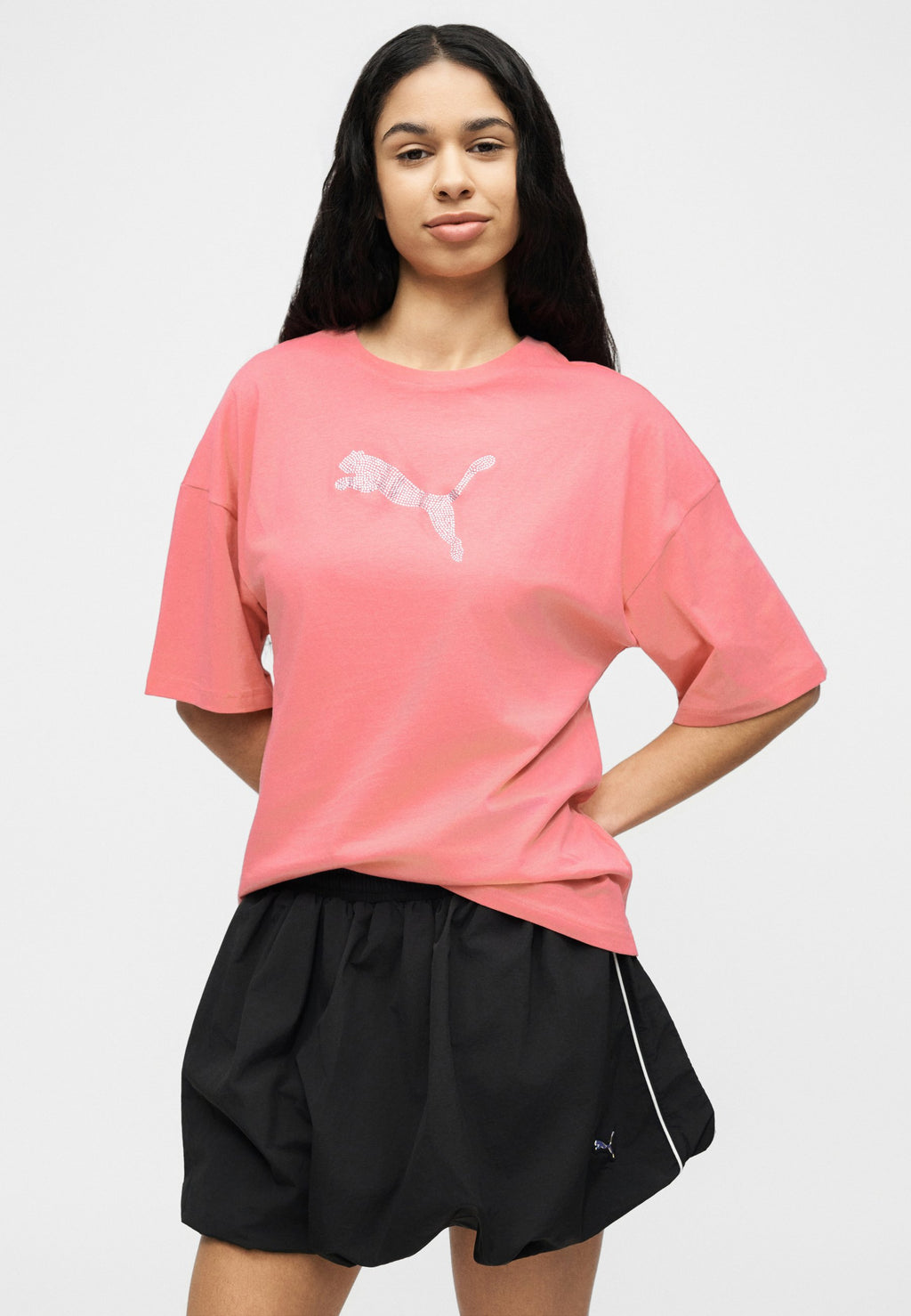Puma ESS GRAPHICS LEO LUXE BEDAZZLED TEE