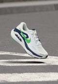 Nike Performance STRUCTURE PLUS - Road running shoes - white/green spark/midnight navy/summit white