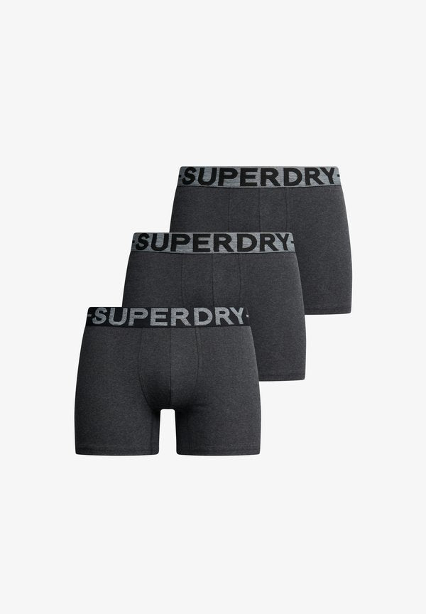 Superdry & Co 3PACK - Boxer briefs - raven black marl