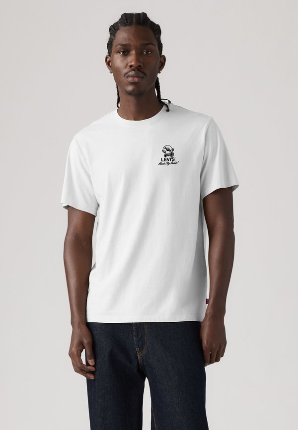Levi's® RELAXED FIT TEE - Print T-shirt - music city vinyl 2 white+ body music city vinylsblack back graphic in black