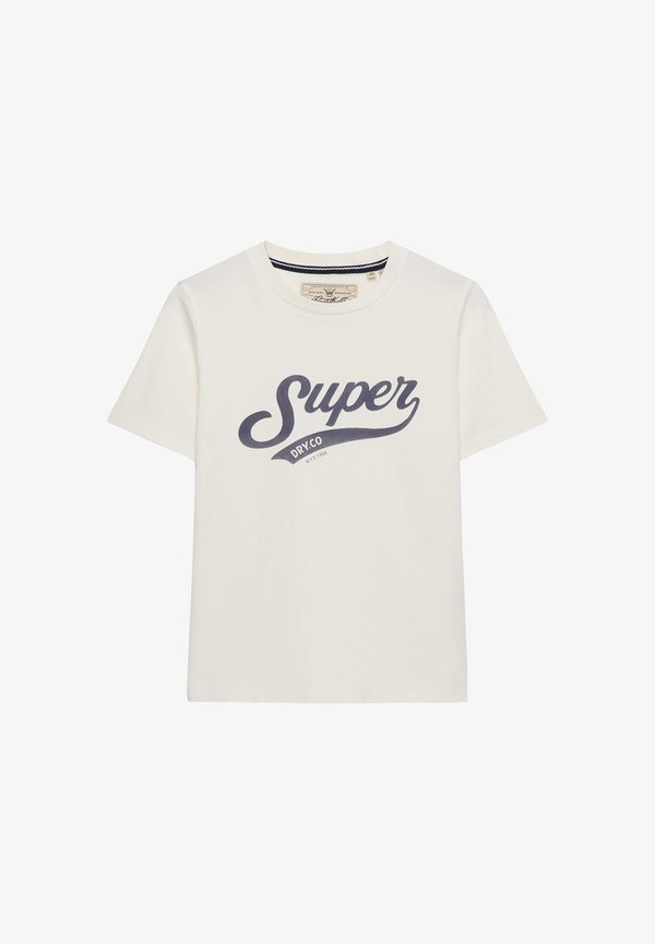 Superdry & Co VARSITY  - Print T-shirt - cream