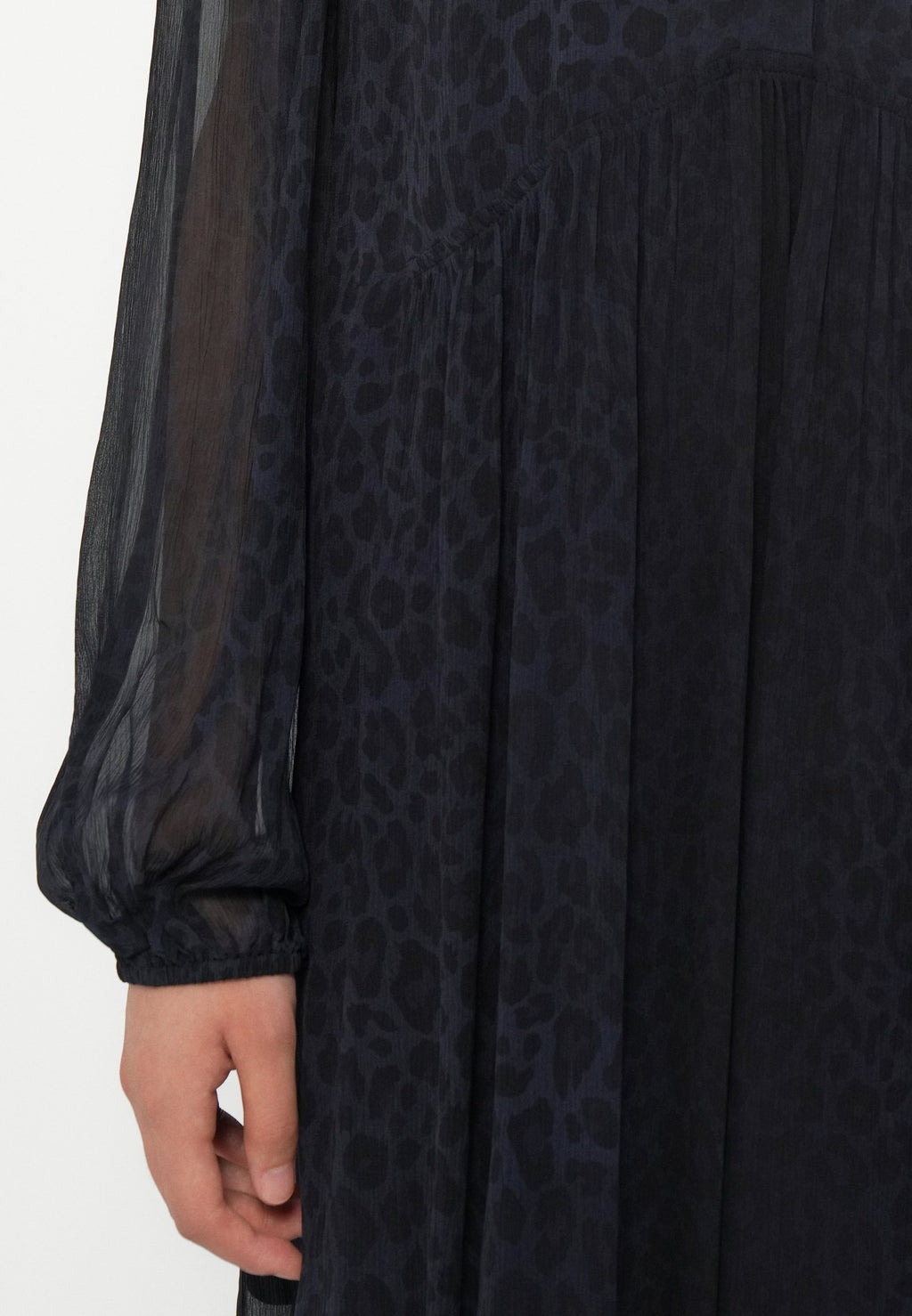 lala Berlin DRESS DEMI VISCOSE DARK NAVY LEO