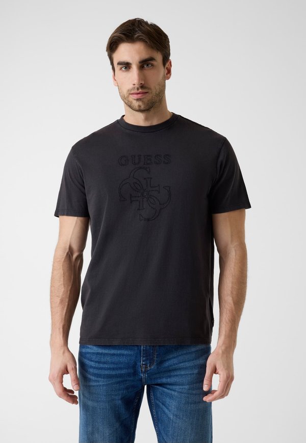 Guess 4G LOGO T-SHIRT - Print T-shirt - schwarz