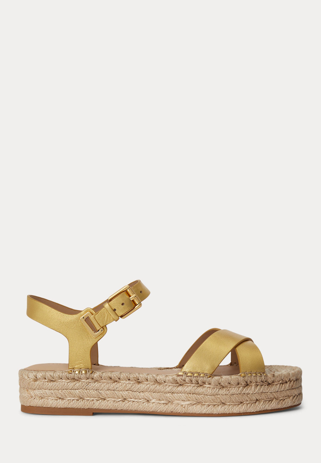 Lauren Ralph Lauren EMERYN METALLIC NAPPA LEATHER ESPADRILLE