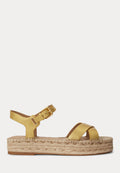 Lauren Ralph Lauren EMERYN METALLIC NAPPA LEATHER ESPADRILLE