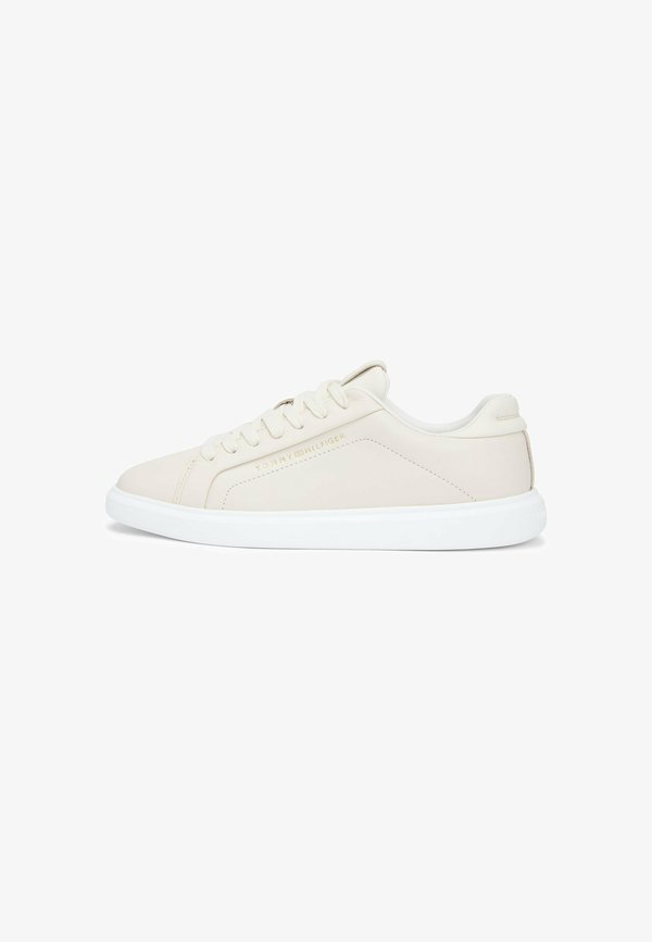 Tommy Hilfiger LIGHTWEIGHT LEATHER CUPSOLE COURT TRAINERS - Trainers - soft cream