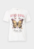 ONLY ONLLUCY LIFE PRINT - Print T-shirt - cloud dancer