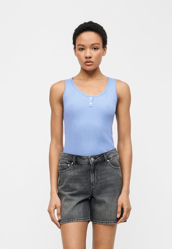 Vero Moda VMRAINBOW BEACH U NECK  - Top - brunnera blue