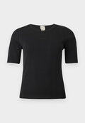 Calvin Klein VARIGATED NANO LOGO NECK - Basic T-shirt - black