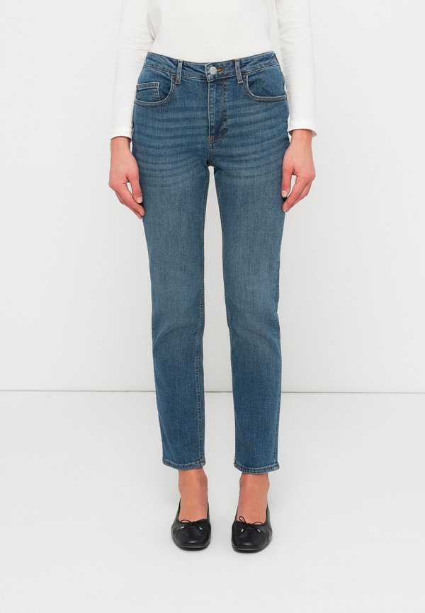 Vero Moda Slim fit VMROSIE Mid rise - Slim fit jeans - dark blue denim