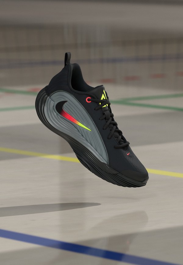 Nike Performance GIANNIS IMMORTALITY 5 UNISEX - Basketball shoes - black/bright crimson/volt/photon dust