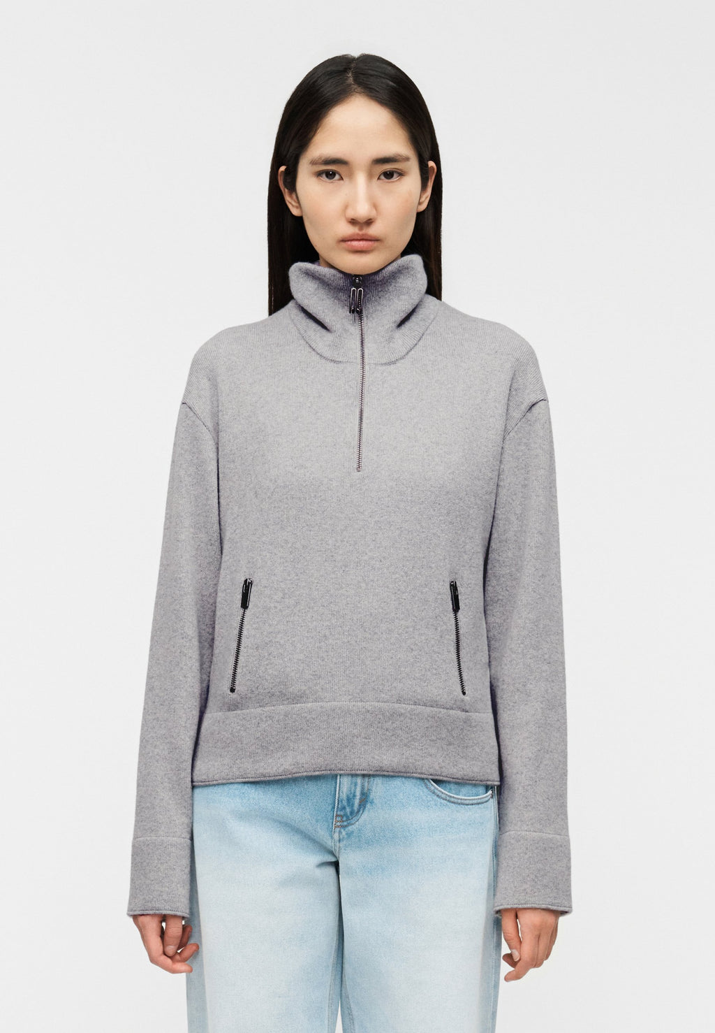 Victoria Beckham HALF ZIP MILANO JUMPER