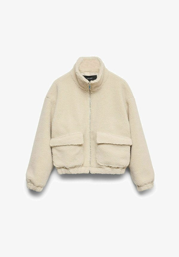 Vero Moda Teddy VMVIRAMIE - Fleece jacket - oatmeal