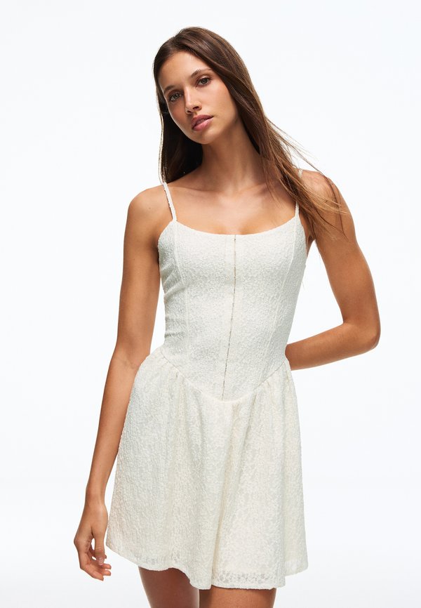 Bershka DRESS - Day dress - white