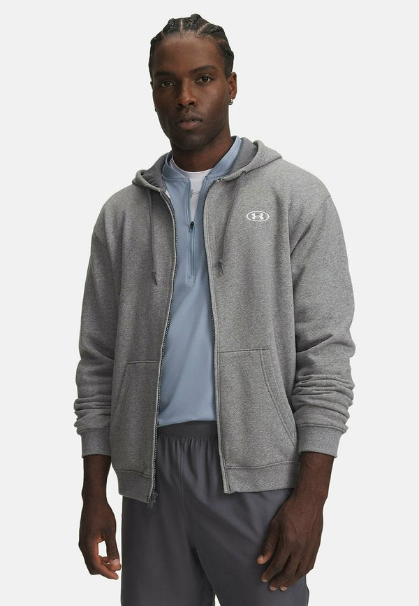 Under Armour RIVAL FLEECE - Zip-up sweatshirt - castlerock light heather