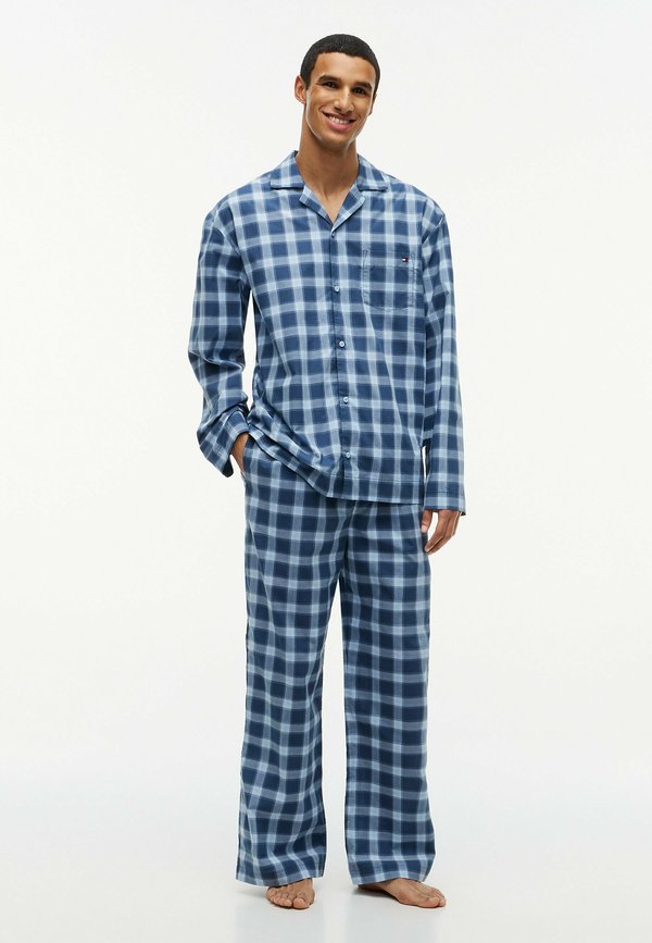 Tommy Hilfiger TOMMY HILFIGER TH ORIGINAL PRINT WOVEN PYJAMA SET - Pyjama set - chambray blue shadow check