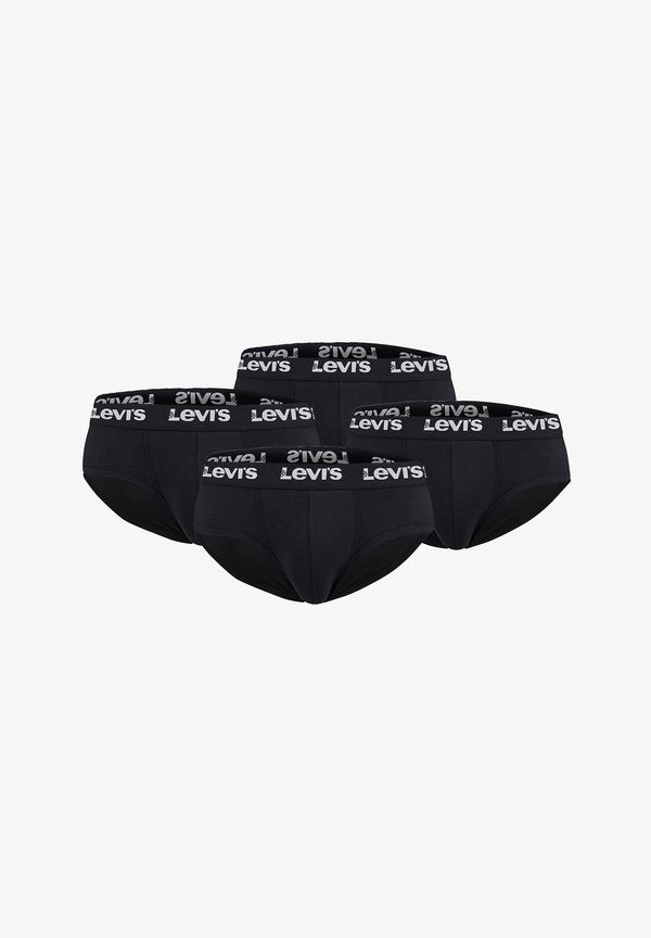 Levi's® LEVI’S HERREN RETROBRIEFS REPEAT LOGO SLIP UNTERWÄSCHE 4-ER PACK - Briefs - black