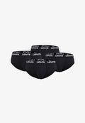 Levi's® LEVI’S HERREN RETROBRIEFS REPEAT LOGO SLIP UNTERWÄSCHE 4-ER PACK - Briefs - black