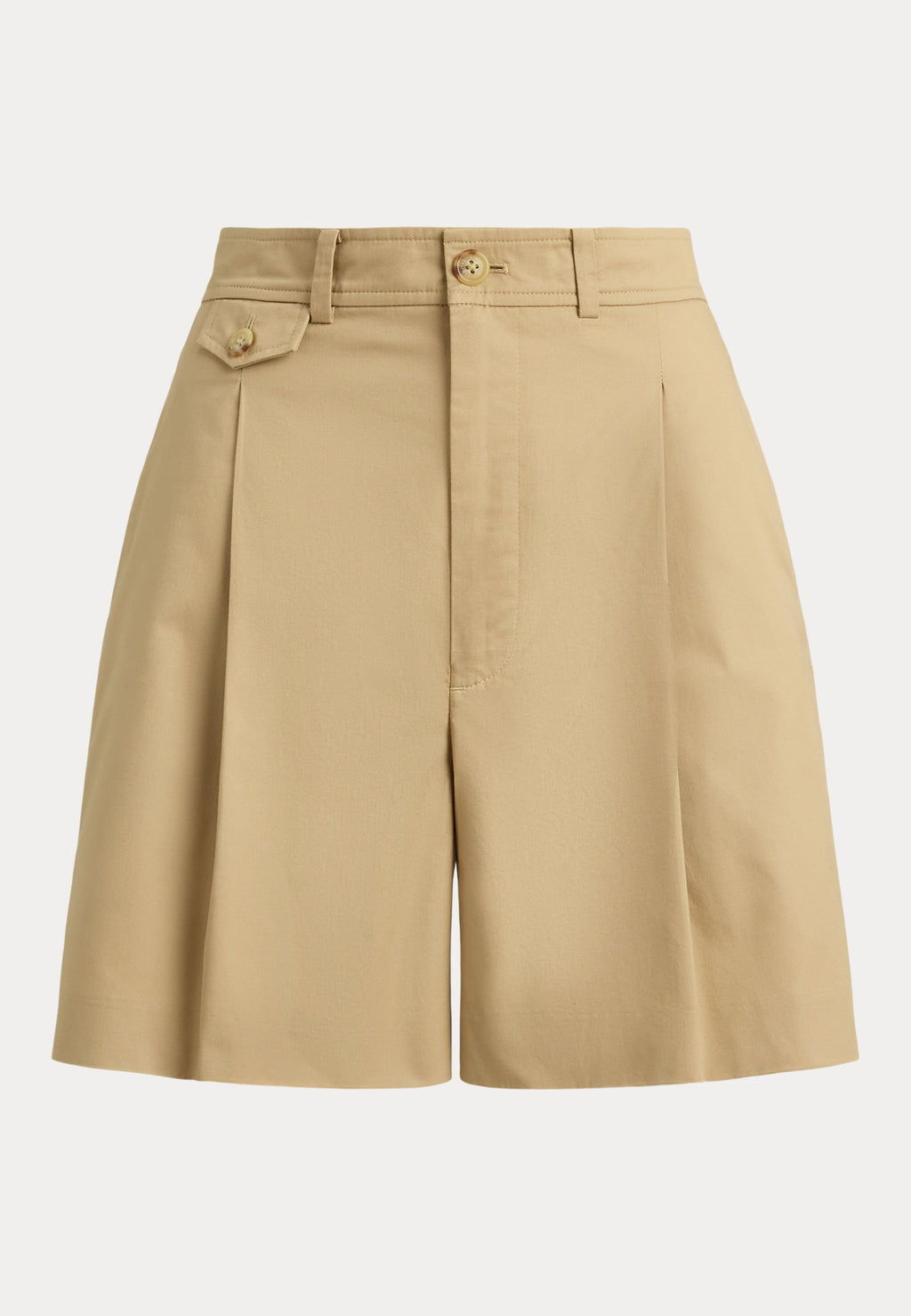 Lauren Ralph Lauren PLEATED COTTON TWILL WIDE-LEG SHORT