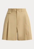 Lauren Ralph Lauren PLEATED COTTON TWILL WIDE-LEG SHORT