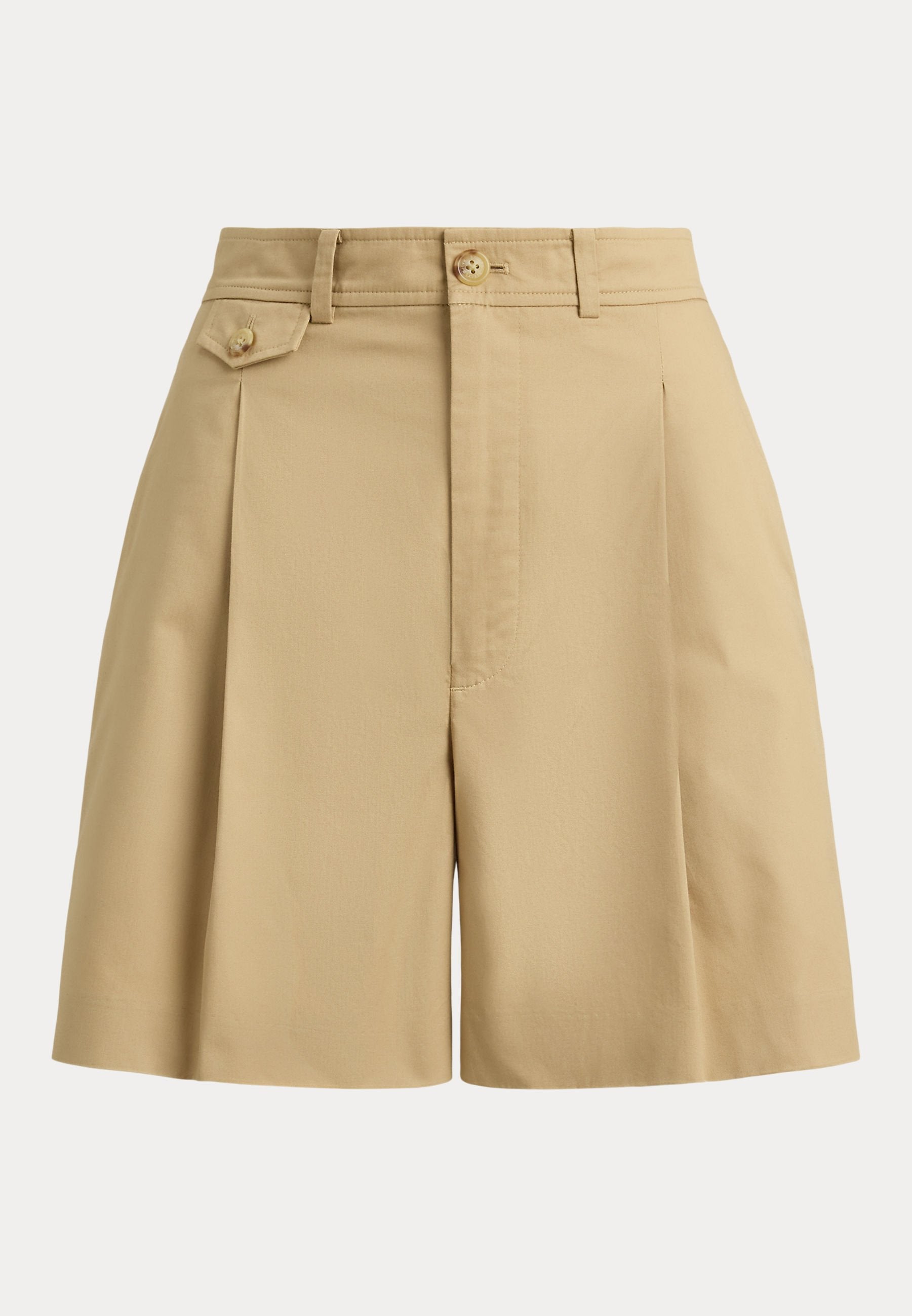 Lauren Ralph Lauren PLEATED COTTON TWILL WIDE-LEG SHORT