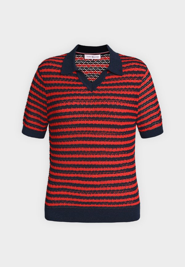 Tommy Hilfiger Polo shirt - dark navy/fire red