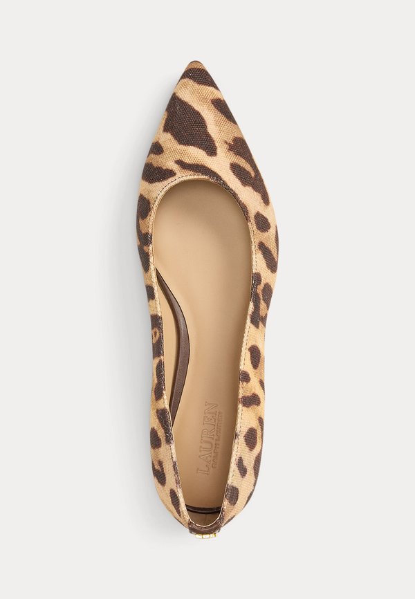 Lauren Ralph Lauren LONDYN OCELOT-PRINT CANVAS BALLET FLAT